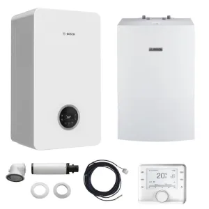 BOSCH PAKIET KOCIOŁ GC2300iW 20P + ZASOBNIK WD120B + REGULATOR CR400 Z CZUJNIKIEM TEMP. ZEWNĘTRZNEJ AF2 + WYRZUT PRZEZ ŚCIANĘ AZB 600/3 -  8734100665