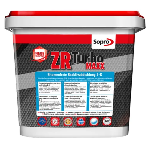 SOPRO ZR TURBO MAXX 618 - DWUSKŁADNIKOWA, CEMENTOWA, REAKTYWNA ZAPRAWA USZCZELNIAJĄCA 24 KG
