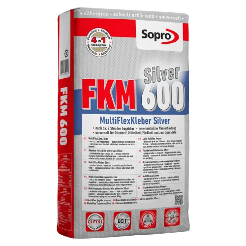 SOPRO FKM SILVER 600 - SZYBKOWIĄŻĄCY KLEJ WYSOKOELASTYCZNY S1 25 KG