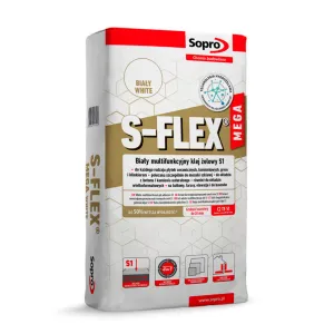 SOPRO S-FLEX MEGA WHITE - MULTIFUNKCYJNY, BIAŁY KLEJ ŻELOWY S1 22,5 KG