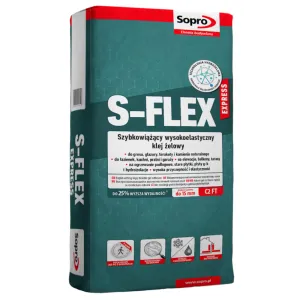 SOPRO S-FLEX EXPRESS 203 - SZYBKOWIĄŻĄCY, WYSOKOELASTYCZNY KLEJ ŻELOWY 22,5 KG