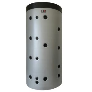 KHT HPH-11-2000-GP-PS - HIGIENICZNY, STOJĄCY ZBIORNIK BUFOROWY Z NIERDZEWNĄ WĘŻOWNICĄ 8,0 M2 I WĘŻOWNICĄ ZE STALI WĘGLOWEJ 4,7 M2 W ZDEJMOWALNEJ IZOLACJI 2000 L