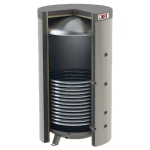 KHT PS-01-10000-GP-PUM - STOJĄCY ZBIORNIK BUFOROWY Z WĘŻOWNICĄ 4,7 M2 W ZDEJMOWALNEJ IZOLACJI 10000 L