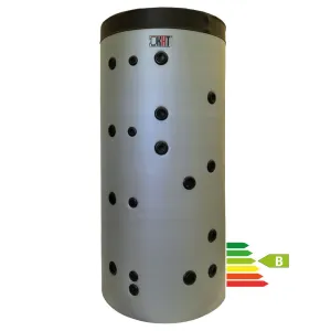 KHT PSI-11-800-GP-PS - STOJĄCY ZBIORNIK BUFOROWY Z NIERDZEWNĄ WĘŻOWNICĄ 2,0 M2 I WĘŻOWNICĄ ZE STALI WĘGLOWEJ 3,2 M2 W ZDEJMOWALNEJ IZOLACJI 800 L
