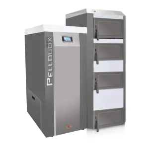 KOŁTON KOCIOŁ PELLETOWY PELLDUOX 25 KW - ZASOBNIK PO LEWEJ STRONIE