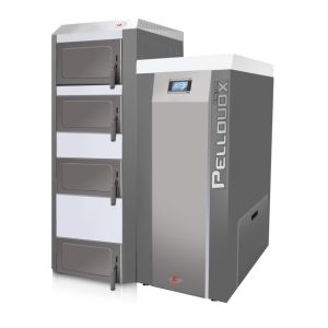 KOŁTON KOCIOŁ PELLETOWY PELLDUOX 25 KW - ZASOBNIK PO PRAWEJ STRONIE
