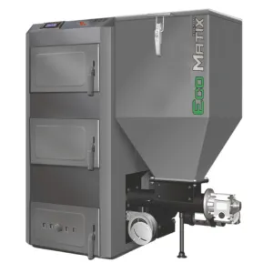 KOŁTON KOCIOŁ NA WĘGIEL GROSZEK ECOMATIX Z PODAJNIKIEM PO PRAWEJ STRONIE 25 KW