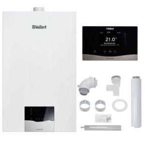  VAILLANT PAKIET KOCIOŁ 2-FUNKCYJNY ECOTEC PLUS VCI 26/1-5 ZE ZINTEGROWANYM ZASOBNIKIEM 20 L + REGULATOR SENSOCOMFORT VRC 720 + ZESTAW DO SZACHTU 0010043668
