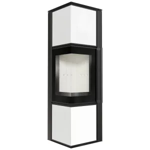KRATKI PRO PIEC STALOWY KOZA TORA/M 8 KW FI 150 BIAŁY PANEL SZKLANY Z DOMYKANIEM