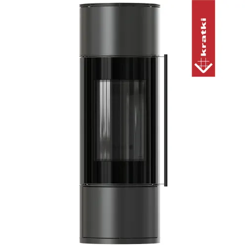 KRATKI PRO PIEC STALOWY AMBLER Z CZARNYM WYŁOŻENIEM I DOMYKANIEM FI 150 7 KW