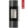 KRATKI PRO PIEC STALOWY AMBLER Z KLAMKĄ Z DREWNA JATOBA FI 150 7 KW