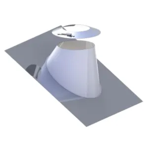 TERMET PRZEJŚCIE DACHOWE ALUMINIOWE Z KOŁNIERZEM 26°-35° Ø 80 MM T 9000 04 03 34