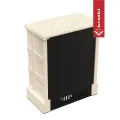 KRATKI PRO WOLNOSTOJĄCY PIEC KAFLOWY TORIR KREMOWY Z CZARNYM WYŁOŻENIEM FI 150 7 KW