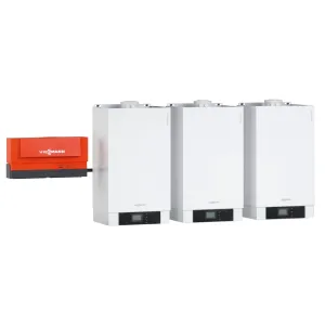 VIESSMANN KASKADA 3X VITODENS 200-W O ŁĄCZNEJ MOCY 147 KW Z RAMĄ MONTAŻOWĄ ŚCIENNĄ B2HAI55