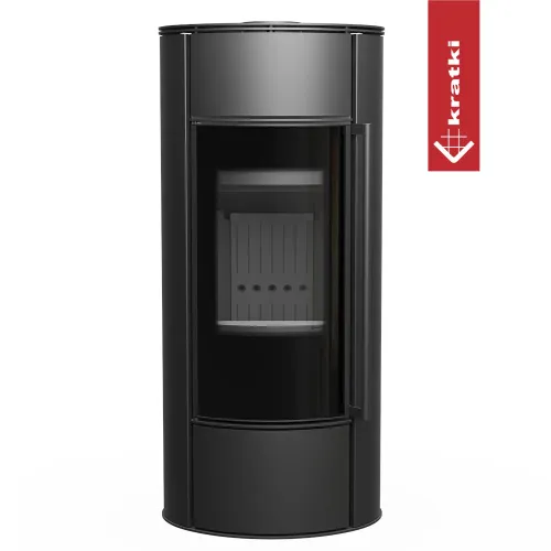 KRATKI PRO PIEC STALOWY Z PŁASZCZEM WODNYM ERIK AQUA Z CZARNYM WYŁOŻENIEM FI 150 10 KW