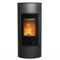 KRATKI PRO PIEC STALOWY Z PŁASZCZEM WODNYM ERIK AQUA Z CZARNYM WYŁOŻENIEM FI 150 10 KW