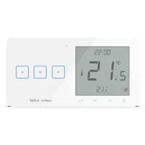 TECH SINUM POTRÓJNY DOTYKOWY SZKLANY WŁĄCZNIK Z REGULATOREM TEMPERATURY WSR-03ML BIAŁY (KOMUNIKACJA PRZEWODOWA, PRZYCISKI PO LEWEJ STRONIE)