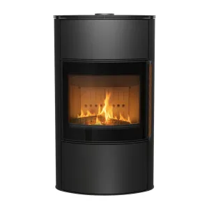 KRATKI PRO PIEC STALOWY Z PŁASZCZEM WODNYM BJORN AQUA Z KLAMKĄ Z DREWNA JATOBA I CZARNYM WYŁOŻENIEM 10 KW FI 150