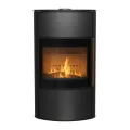 KRATKI PRO PIEC STALOWY Z PŁASZCZEM WODNYM BJORN AQUA Z KLAMKĄ Z DREWNA JATOBA, CZARNYM WYŁOŻENIEM I DOMYKANIEM 10 KW FI 150