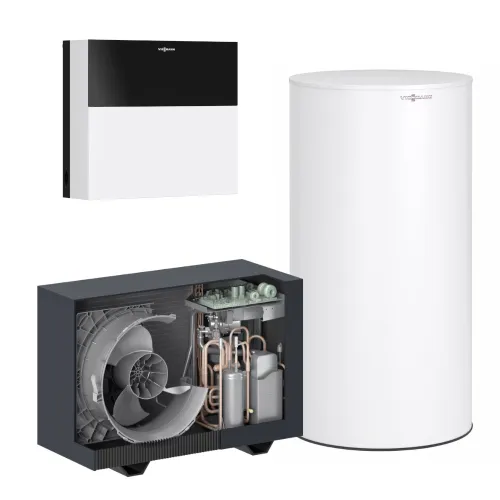 VIESSMANN VITOCAL 200-A POMPA CIEPŁA MONOBLOK NA R290 6 KW 230 V Z JED.WEW. IDU CONTROLLER + ZASOBNIK VITOCELL 100-V 200 L