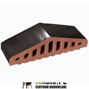 KSZTAŁTKA OGRODZENIOWA KLINKIEROWA KOLOR ONYKSOWA CZERŃ SZKLIWIONY KO 310/250x100x78 MM OSTRA KLINKIER PRZYSUCHA