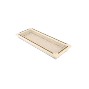 KRATKA KOMINKOWA EXCLUSIVE 16x45CM KOŚĆ SŁONIOWA MOSIĄDZ PATYNA 