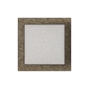 KRATKI KRATKA KOMINKOWA PROSTOKĄTNA CZARNO-ZŁOTA 220X220 MM