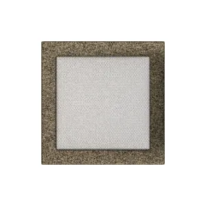 KRATKI KRATKA KOMINKOWA PROSTOKĄTNA CZARNO-ZŁOTA 220X220 MM