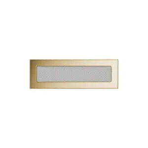 KRATKI KRATKA KOMINKOWA PROSTOKĄTNA POZŁACANA 110X320 MM