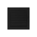 KRATKI KRATKA KOMINKOWA PROSTOKĄTNA CZARNA Z ŻALUZJĄ 220X220 MM