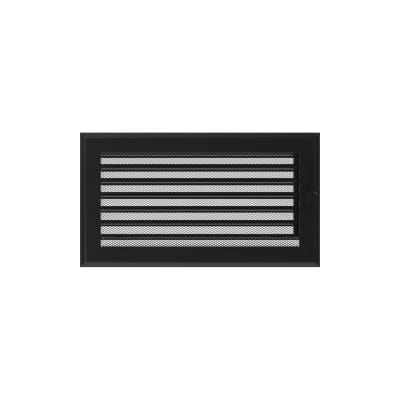 KRATKI KRATKA KOMINKOWA OSKAR CZARNA Z ŻALUZJĄ 170X300 MM