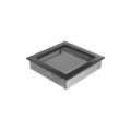 KRATKI KRATKA KOMINKOWA PROSTOKĄTNA CZARNO-SREBRNA 220X220 MM