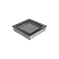 KRATKI KRATKA KOMINKOWA PROSTOKĄTNA CZARNO-SREBRNA 220X220 MM