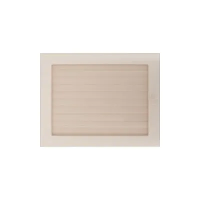 KRATKI KRATKA KOMINKOWA PROSTOKĄTNA KREMOWA Z ŻALUZJĄ 220X300 MM