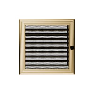 KRATKI KRATKA KOMINKOWA OSKAR ZŁOTA Z ŻALUZJĄ 220X220 MM
