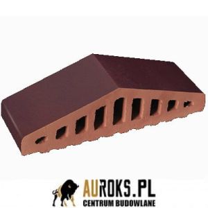 KSZTAŁTKA OGRODZENIOWA KLINKIEROWA KOLOR KARMAZYNOWA WYSPA KO 310/250x100x78 MM ZAOKRĄGLONA KLINKIER PRZYSUCHA