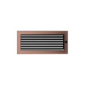 KRATKI KRATKA KOMINKOWA PROSTOKĄTNA MIEDŹ GALWANICZNE Z ŻALUZJĄ 170X370 MM