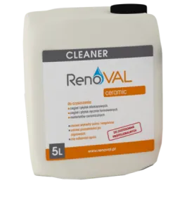 CZYŚCIK RENOVAL CLEANER CERAMIC DO USUWANIA WYKWITÓW SOLNYCH, WAPIENNYCH, NACIEKOWYCH, Z CERAMIKI, KLINKIERU I GRESU 5L