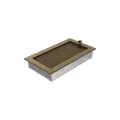 KRATKI KRATKA KOMINKOWA PROSTOKĄTNA CZARNO-ZŁOTA Z ŻALUZJĄ 170X300 MM
