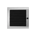 KRATKI KRATKA KOMINKOWA PROSTOKĄTNA NIKLOWANA Z ŻALUZJĄ 220X220 MM