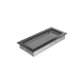 KRATKI KRATKA KOMINKOWA PROSTOKĄTNA CZARNO-SREBRNA 170X370 MM