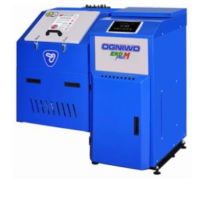 KOCIOŁ OGNIWO EKO PLUS M Z TYLNYM WYJŚCIEM SPALIN 5 KLASY Z PODAJNIKIEM PO LEWEJ STRONIE 14 KW