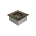 KRATKI KRATKA KOMINKOWA PROSTOKĄTNA CZARNO-ZŁOTA 110X110 MM