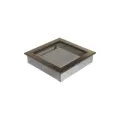 KRATKI KRATKA KOMINKOWA PROSTOKĄTNA CZARNO-ZŁOTA 220X220 MM