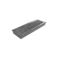 KRATKI KRATKA KOMINKOWA FRESH CZARNO-SREBRNA 170X490 MM