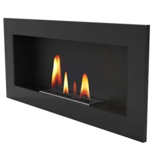 UNIFLAM BIOKOMINEK 90x40CM CZARNY MAT BIO2-90X40-CZ