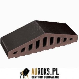 KSZTAŁTKA OGRODZENIOWA KLINKIEROWA KOLOR WULKANICZNA CZERŃ KO 310/250x100x78 MM ZAOKRĄGLONA KLINKIER PRZYSUCHA