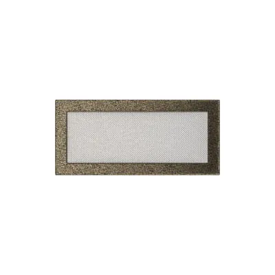 KRATKI KRATKA KOMINKOWA PROSTOKĄTNA CZARNO-ZŁOTA 170X370 MM