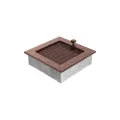 KRATKI KRATKA KOMINKOWA PROSTOKĄTNA MIEDZIANA Z ŻALUZJĄ 170X170 MM