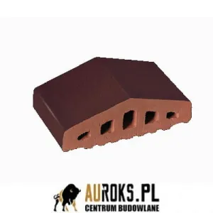KSZTAŁTKA OGRODZENIOWA KLINKIEROWA KOLOR KARMAZYNOWA WYSPA KO 180/120x100x58 MM OSTRA KLINKIER PRZYSUCHA